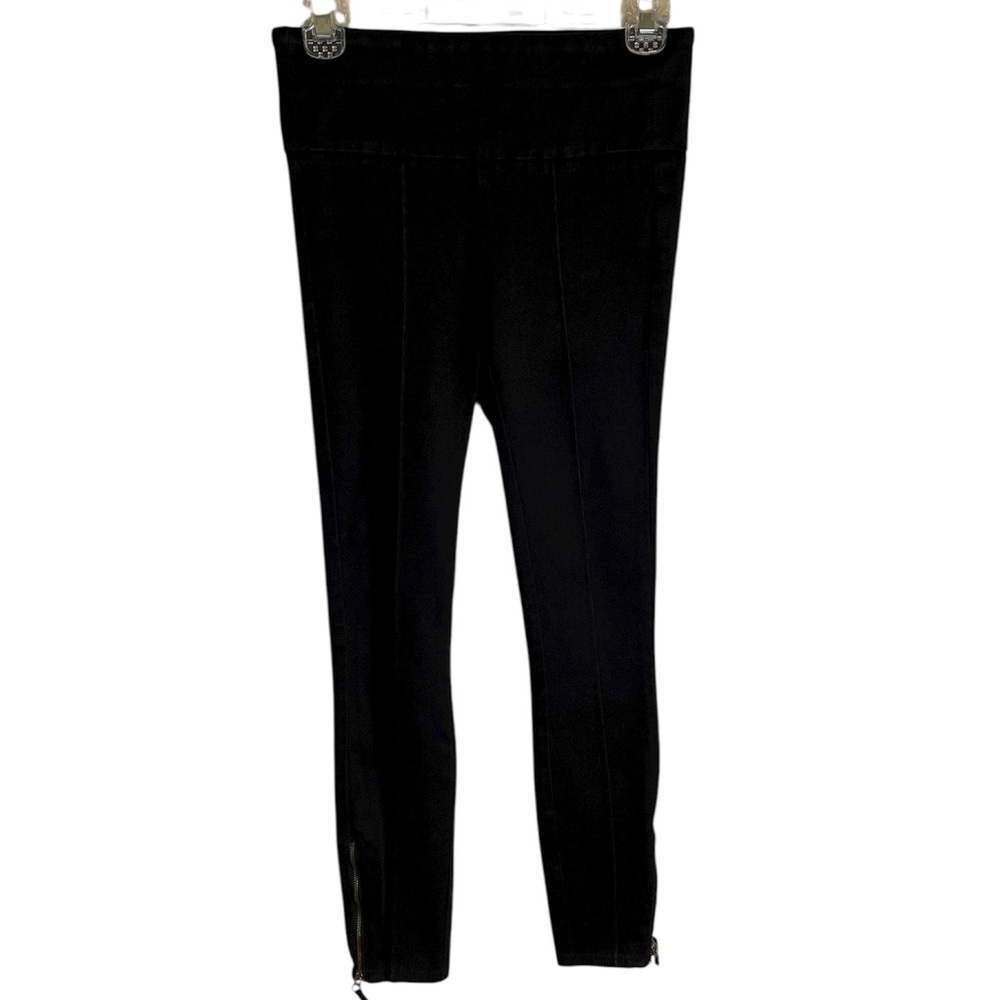 Pilcro by Anthro Black High-Rise Denim Leggings With Zippered Bottom Size 25